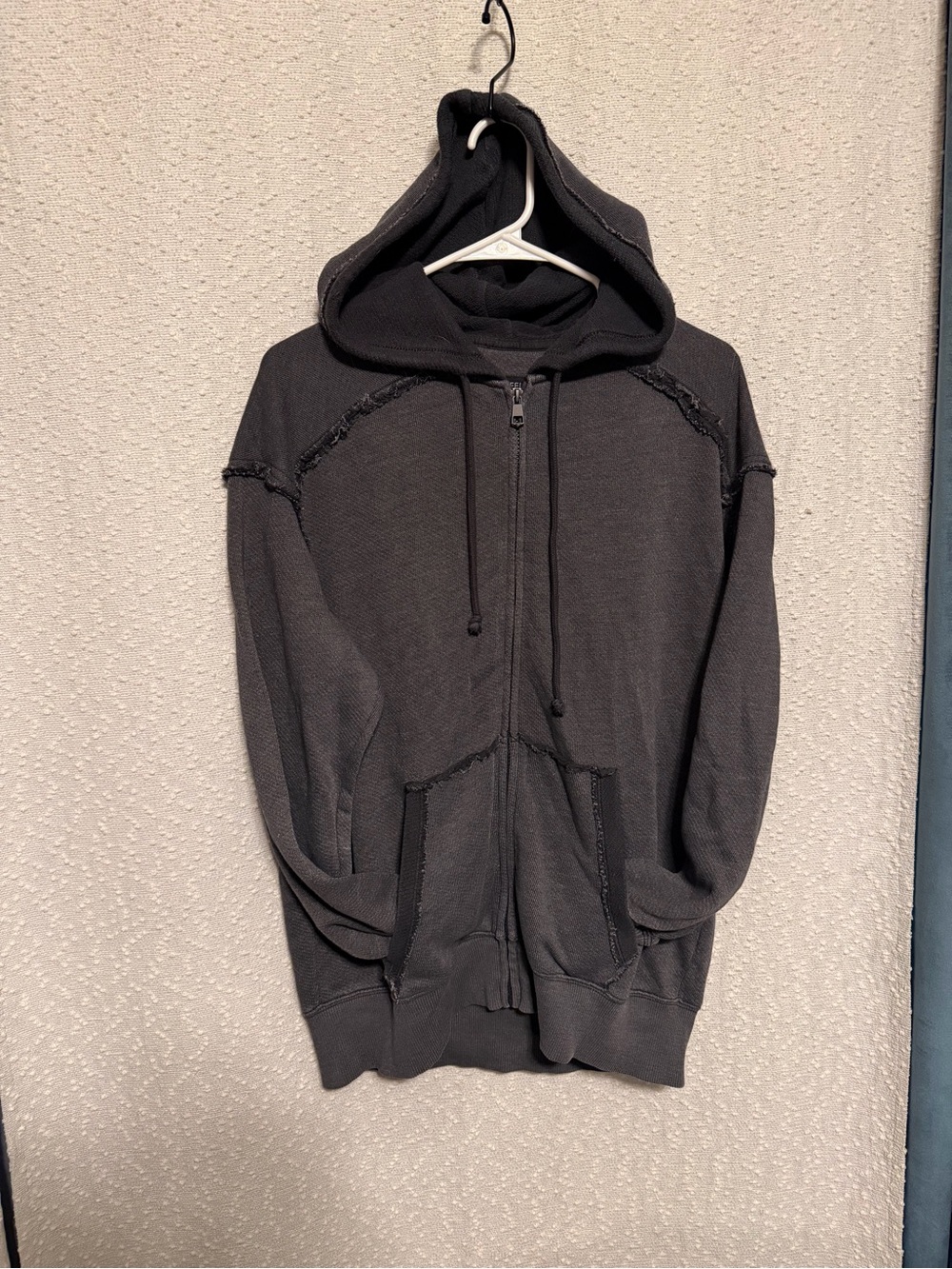 American Eagle Outfitters Charcoal Zip-Up Hoodie